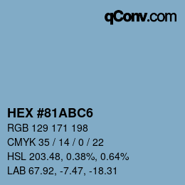 Color code: HEX #81ABC6 | qconv.com