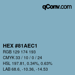 Color code: HEX #81AEC1 | qconv.com