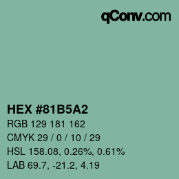 Color code: HEX #81B5A2 | qconv.com