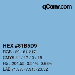 Color code: HEX #81B5D9 | qconv.com