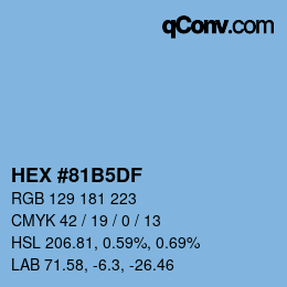 Color code: HEX #81B5DF | qconv.com