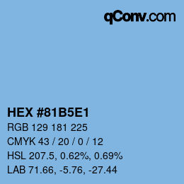Color code: HEX #81B5E1 | qconv.com