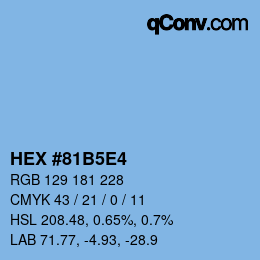 Color code: HEX #81B5E4 | qconv.com