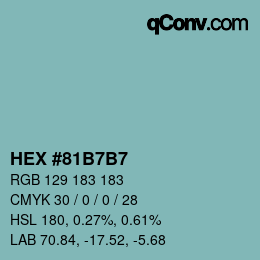 Color code: HEX #81B7B7 | qconv.com