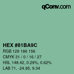 Color code: HEX #81BA9C | qconv.com