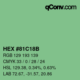 Código de color: HEX #81C18B | qconv.com