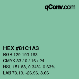 Color code: HEX #81C1A3 | qconv.com