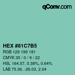 Color code: HEX #81C7B5 | qconv.com