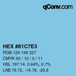 Color code: HEX #81C7E3 | qconv.com