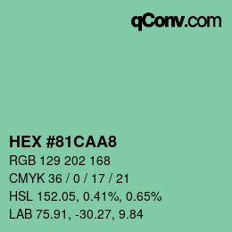 Color code: HEX #81CAA8 | qconv.com