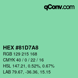 Color code: HEX #81D7A8 | qconv.com