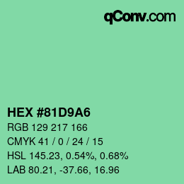 Color code: HEX #81D9A6 | qconv.com
