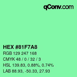 Color code: HEX #81F7A8 | qconv.com