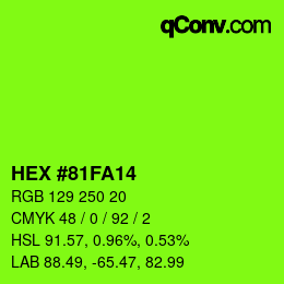 Color code: HEX #81FA14 | qconv.com