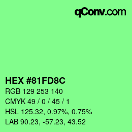 Color code: HEX #81FD8C | qconv.com