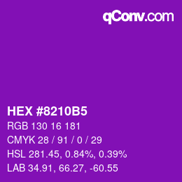 Color code: HEX #8210B5 | qconv.com