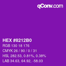 Color code: HEX #8212B0 | qconv.com
