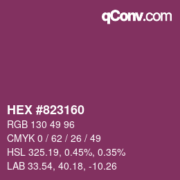 Color code: HEX #823160 | qconv.com