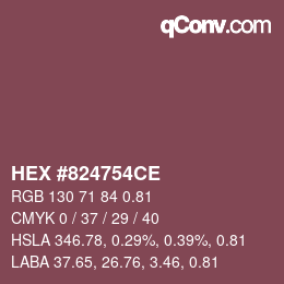 Farbcode: HEX #824754CE | qconv.com