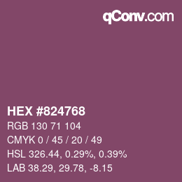 Color code: HEX #824768 | qconv.com