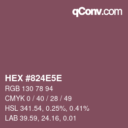 Código de color: HEX #824E5E | qconv.com