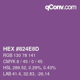 Código de color: HEX #824E8D | qconv.com