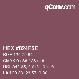 Color code: HEX #824F5E | qconv.com