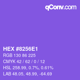 Color code: HEX #8256E1 | qconv.com