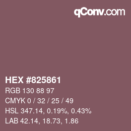 Color code: HEX #825861 | qconv.com