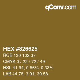 Color code: HEX #826625 | qconv.com