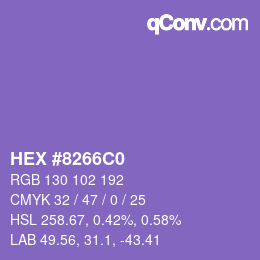 カラーコード: HEX #8266C0 | qconv.com