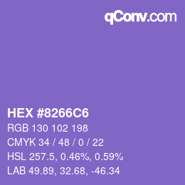 カラーコード: HEX #8266C6 | qconv.com