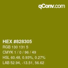 Color code: HEX #828305 | qconv.com