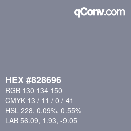Código de color: HEX #828696 | qconv.com