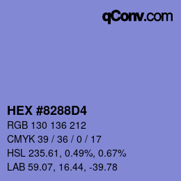 Código de color: HEX #8288D4 | qconv.com