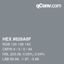 Color code: HEX #828A8F | qconv.com
