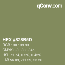 颜色代码: HEX #828B5D | qconv.com
