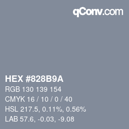 Color code: HEX #828B9A | qconv.com