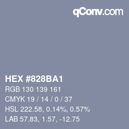 Color code: HEX #828BA1 | qconv.com