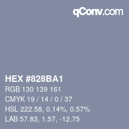 Color code: HEX #828BA1 | qconv.com