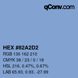 Color code: HEX #82A2D2 | qconv.com