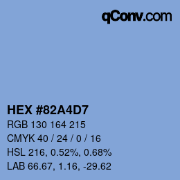 Color code: HEX #82A4D7 | qconv.com