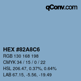 Color code: HEX #82A8C6 | qconv.com