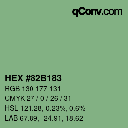Color code: HEX #82B183 | qconv.com