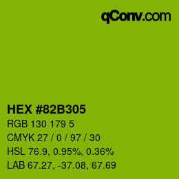 Color code: HEX #82B305 | qconv.com