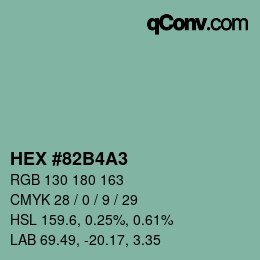 Color code: HEX #82B4A3 | qconv.com