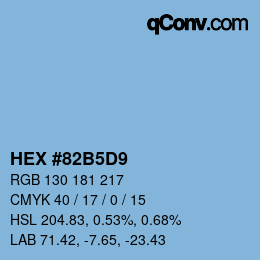 Color code: HEX #82B5D9 | qconv.com