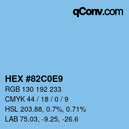 Color code: HEX #82C0E9 | qconv.com