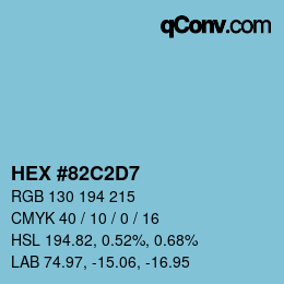 Color code: HEX #82C2D7 | qconv.com
