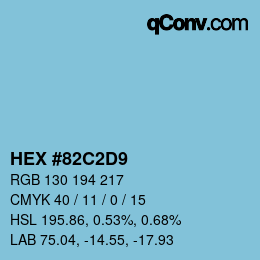 Color code: HEX #82C2D9 | qconv.com
